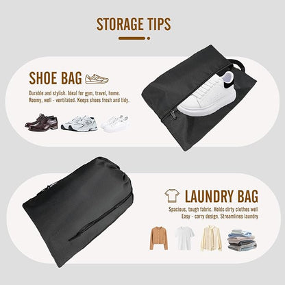 8 Set Compression Packing Cubes for Travel, Expandable Luggage Organizer with Shoe Bag & Laundry Bag - Lightweight Suitcase &
