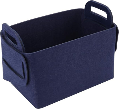 Storage Basket Felt Storage Bin Collapsible& Convenient Box Organizer with Carry Handles for Office Bedroom Closet Babies Nur