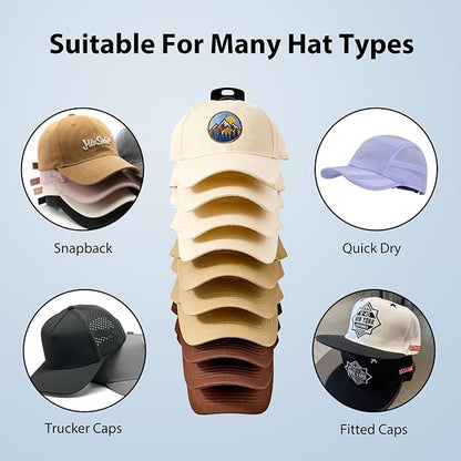 MACOPRO Hat Organizer for Baseball Caps for wall,2 Pack Cap Racks, Rack Hanger Storage Display Holder Hooks Stand for Closet 