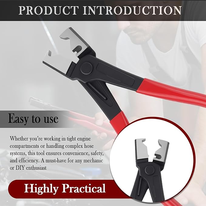 2PCS Car Electrical Disconnect Pliers & 1PC Hose Clamp Plier Kit,Electrical Connector Pliers with Serrated Design for Breakin