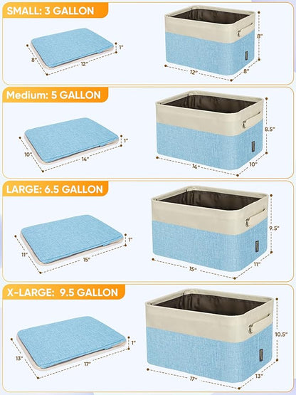 BALEINE 1 Pack Fabric Closet Storage Bins for Shelves, Linen Closet Organizers and Storage, Decorative Baskets for Organizing