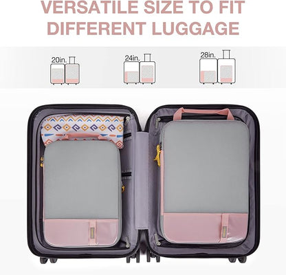 BAGSMART 6 Set /4 Set/2 Set Compression Packing Cubes for Travel, Lightweight Luggage Organizer Bags, Durable Space Saver Bag