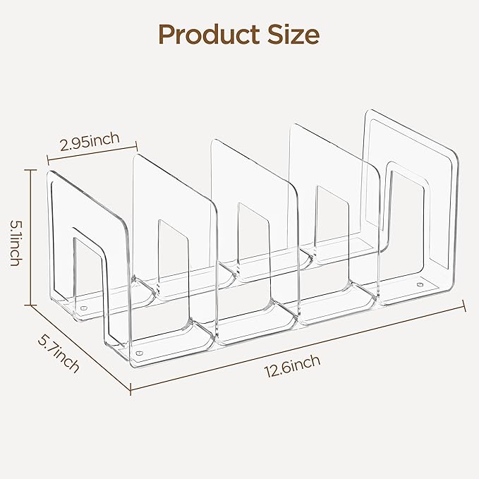HBlife Clear Acrylic Kids Shoe Rack for Closet Organizers and Storage, Small Shoe Rack 4 Sections Toddler Baby Shoe Storage O