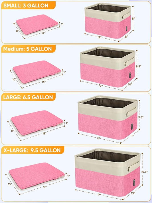 BALEINE 1 Pack Fabric Closet Storage Bins for Shelves, Linen Closet Organizers and Storage, Decorative Baskets for Organizing