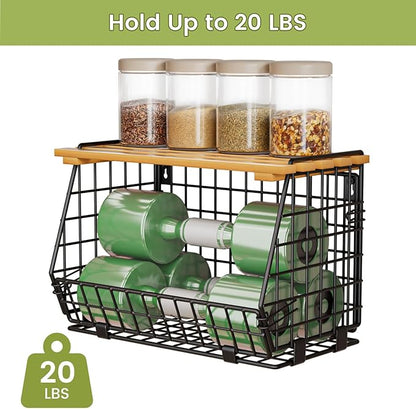 Wire Fruit Basket for Kitchen Storage: Hanging and Counter Basket for Vegetable Produce - Potato and Onion Storage for Pantry