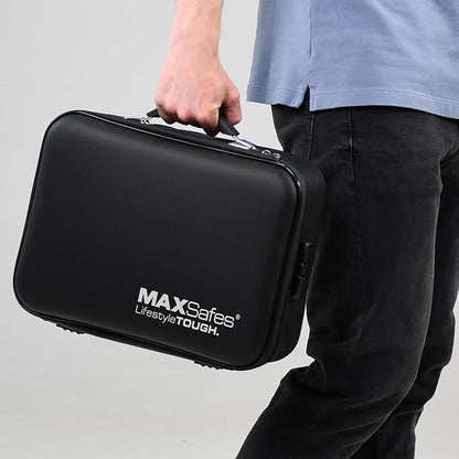 MAXSafes Fireproof Document Box, Hard-Shell Design Waterproof Fireproof Document Box with Lock File Boxes for Documents Impor