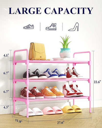 Kitsure Shoe Rack for Closet, Sturdy and Long-Lasting Shoe Shelf, Shoe Rack for Entryway, Personalized DIY Shoe Organizer, Sh