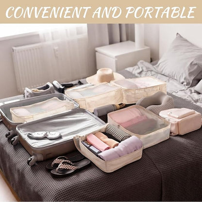 Silkfly 8 Pcs XL Packing Cube for Travel Luggage Organizer Suitcase High Capacity Large Packing Bag Bulk Reusable Mesh Travel