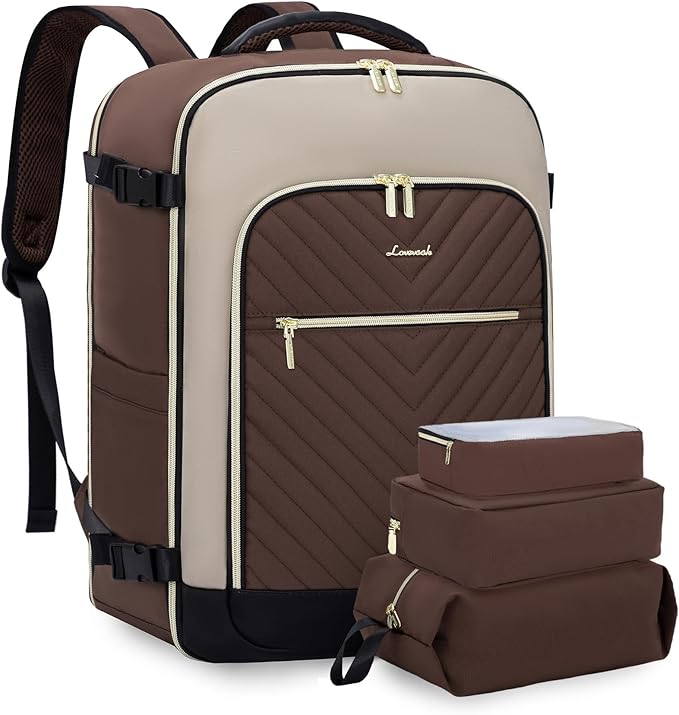LOVEVOOK Large Travel Backpack for Women, TSA Carry on Backpack for Airplanes, 50L Personal Item Travel Bag for Women fits 17