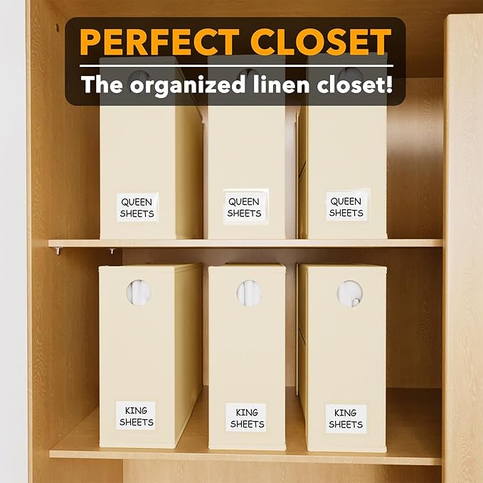 SpaceAid 6 Pack Bed Sheet Organizers and Storage, Foldable Sheet Organizer with Window for Linen Closet, Set Folder Keeper fo