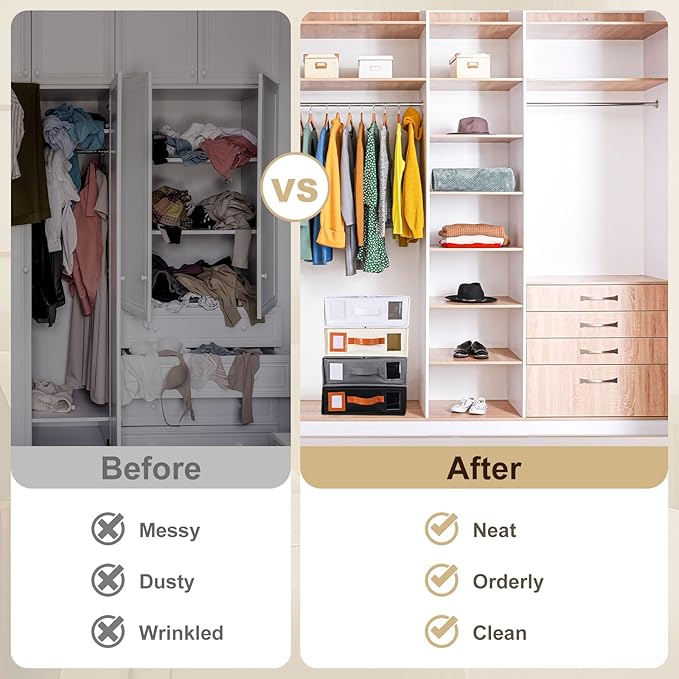uxcell 4 Pack Bed Sheet Organizers and Storage with Handle, Foldable Bedding Duvet Cover Set Organizer Storage Closet and Und