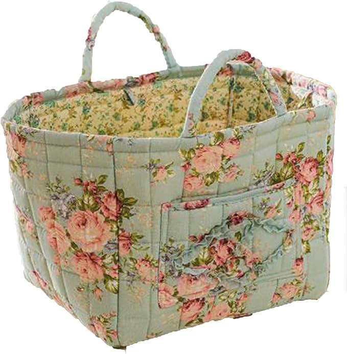 Boho Fabric Storage Basket, Large Capacity Laundry Basket, 12.2'' x 10.23'' x 10.23'' Collapsible Laundry Hamper with Easy Ca