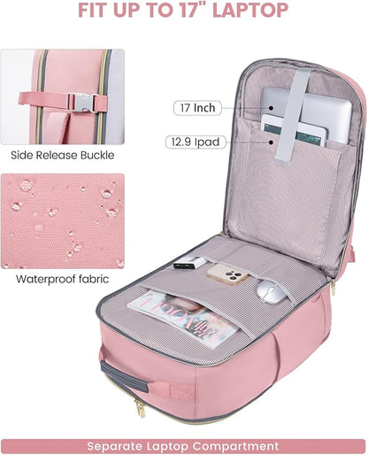 LOVEVOOK 50L Travel Backpack for Women & Men, Airline Approved Carry On Luggage with 3 Packing Cubes, TSA Overnight Bags, Waterproof Personal Item Bag, Weekender Essentials Backpacks fits 17" Laptop