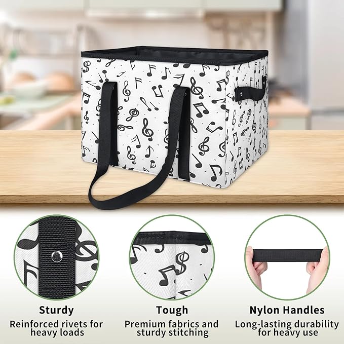 Reusable Grocery Bag, Foldable Large Shopping Tote Bag for Groceries Kitchen Picnic Car Trunk