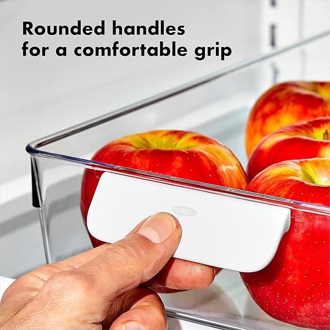 OXO Good Grips Fridge Organization Bin 8 in x 10 in - for Deli Meats, Cheeses, Loose Fruits and More