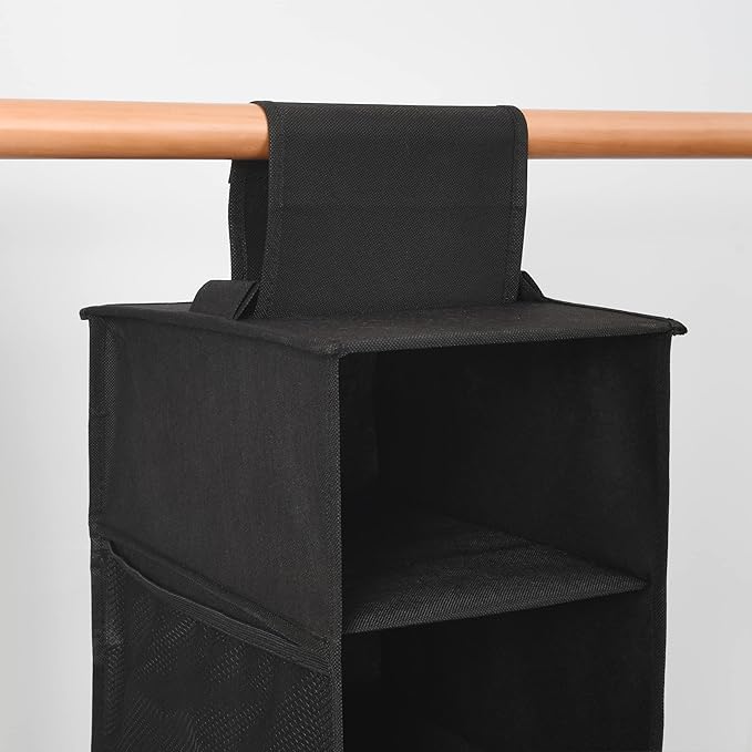 Berdeng Hanging Shoe Organizer for Closet with Side Mesh Pockets，Hat Racks for Baseball Caps，Shoe and Hat Holder & Storage，8-