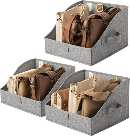 GRANNY SAYS Storage Bins for Closet, Trapezoid Storage Bins with Handles, Clothes Storage Bins, Linen Closet Organizers and S