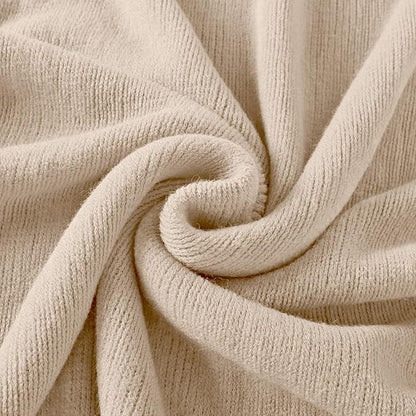 Homiest Decorative Knitted Throw Blanket with Fringe, Lightweight Acrylic Knit, Soft & Cozy Tassel Blanket for Couch, Sofa, B