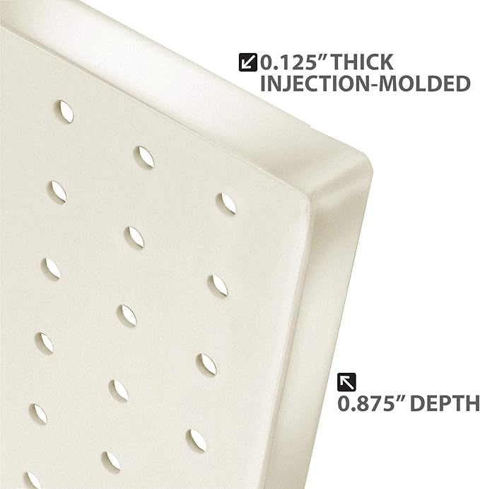 Azar Displays 900988-WHT 48" x 24" Pegboard Organizer Kit in White