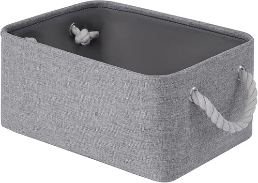 Storage Baskets for Shelves 13.8x9.8x6.7 Inch, Foldable Fabric Storage Bins with Handles, Small Storage Baskets for Organizin