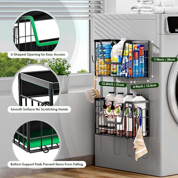 Perfume Organizer for Dresser and 2 Set Magnetic Shelf for Fridge