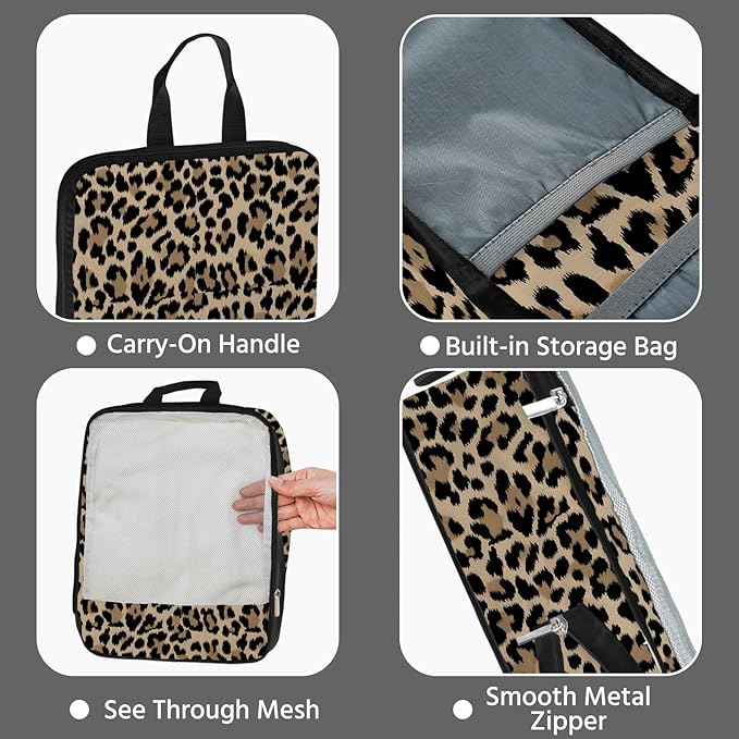 7 Pcs Compression Packing Cubes for Travel, Waterproof Suitcase Luggage Backpack Organizer with Toiletry Bag Travel Essential