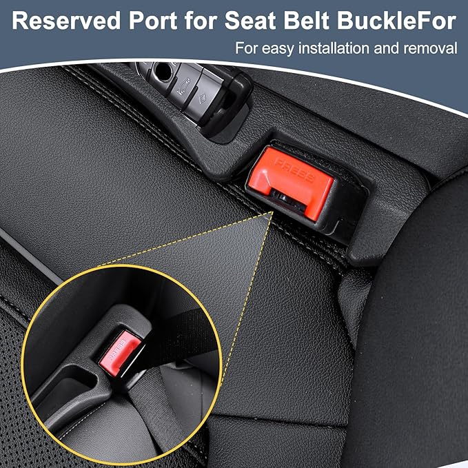 Car seat Gap Filler 2-Piece Multi-Functional Storage Belt with PU Material, seat Side Gap Filler to Prevent Items from Fallin