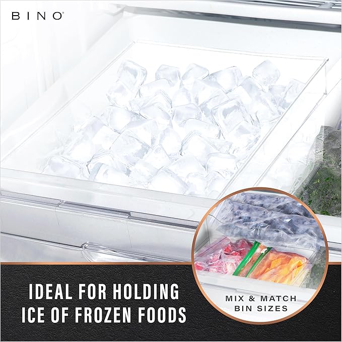 BINO | Plastic Storage Bins, Large - Deep | THE HANDLER COLLECTION | Multipurpose Organizer Bins | Kitchen Pantry Organizers 