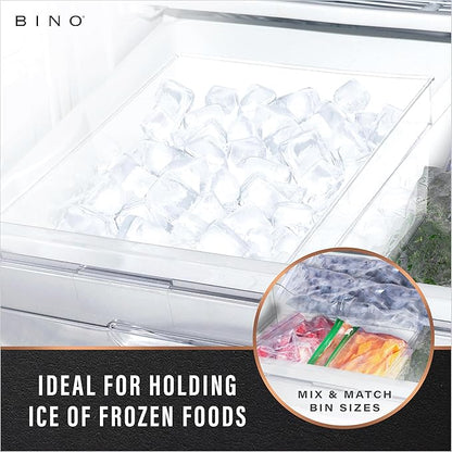 BINO | Plastic Storage Bins, Large - Deep | THE HANDLER COLLECTION | Multipurpose Organizer Bins | Kitchen Pantry Organizers 