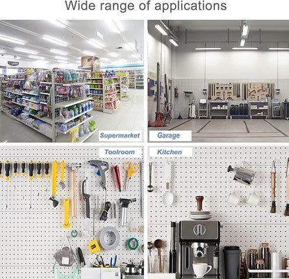 12 Pcs Peg Board Hooks, Pegboard Hooks 6 Inch, Pegboard Accessories Fit 1/4” Holes, Garage Peg Board Hook Organizers, Heavy D