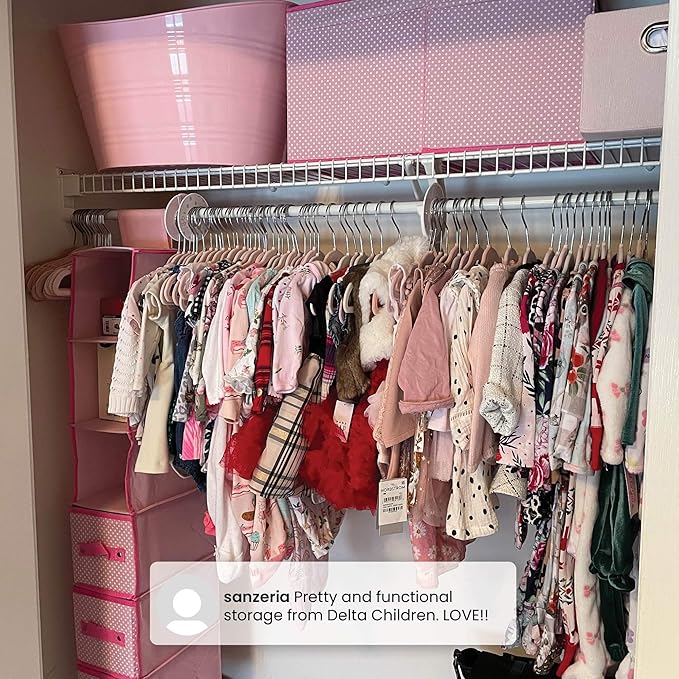 Delta Children Nursery Storage 48 Piece Set - Easy Storage/Organization Solution - Keeps Bedroom, Nursery & Closet Clean, Bar