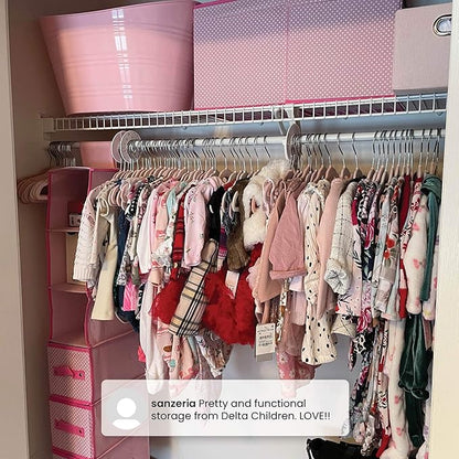 Delta Children Nursery Storage 48 Piece Set - Easy Storage/Organization Solution - Keeps Bedroom, Nursery & Closet Clean, Bar