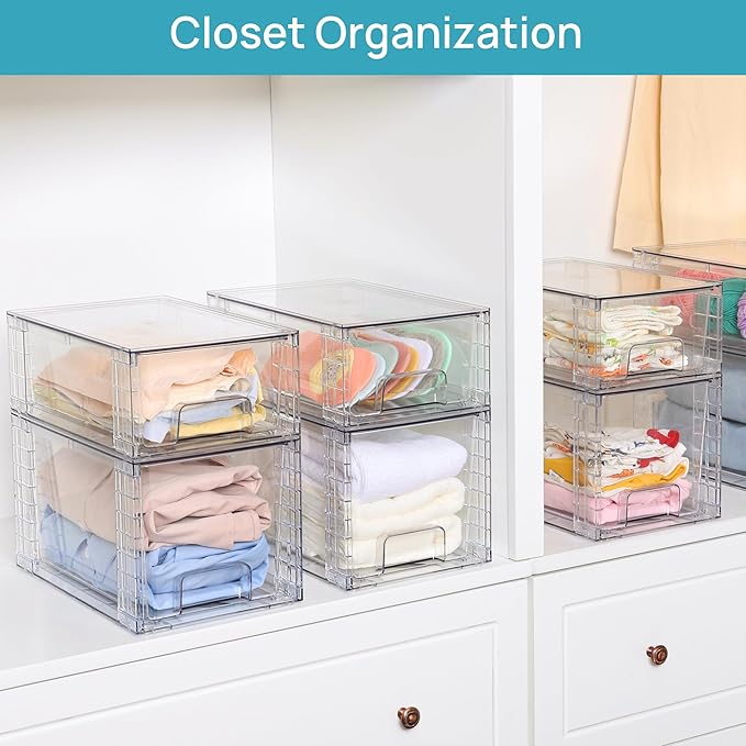 Vtopmart 4 Pack Drawers and 4 Pack Under Sink Organizer