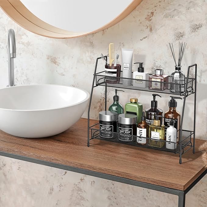 SPISPI Spice Rack Organizer for Cabinet, Bathroom Organizer Countertop, Bathroom Counter Organizer, Kitchen Countertop Organi
