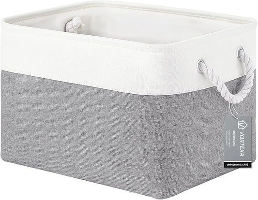 Large Storage Baskets- 15x11x10 inch Storage Bins for Shelves and Closet Organizing, Foldable Fabric Bin for Home Organizatio