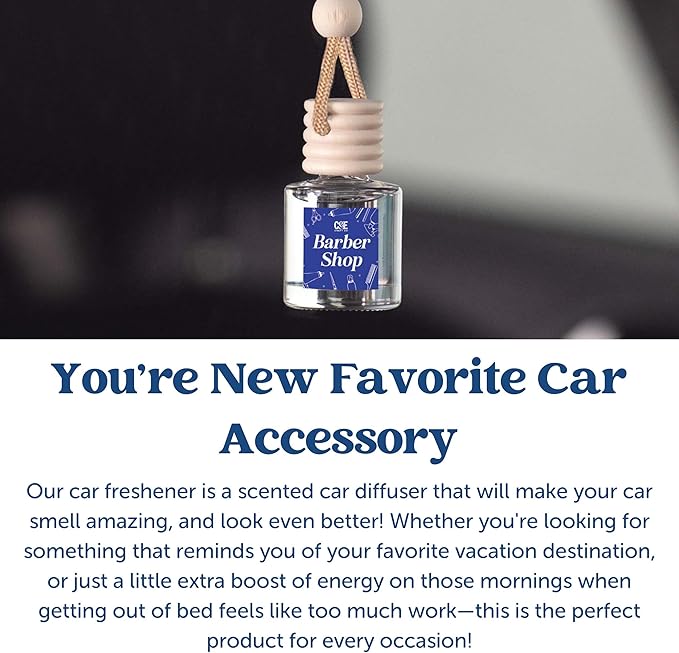 C&E Craft Co Hanging Car Air Freshener Diffuser 2 Pack, Long Lasting Fragrance Oil Car Freshener, Glass Bottle Auto Air Fresh