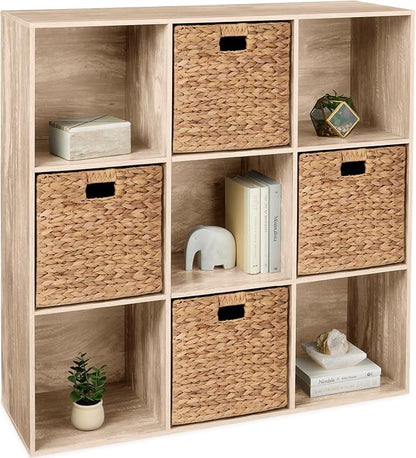 Best Choice Products 9-Cube Storage Organizer, 13.5in Shelf Opening, Bookcase, Display Shelf, Customizable w/ 3 Removable Bac