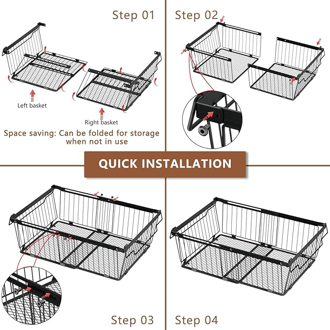 Large Freezer Organizer Bins，Upgraded Bottom Leak-Proof net，Fit 10 to 20 Cu.Ft Deep Freezer，3 Pack， Expandable Stackable Ches