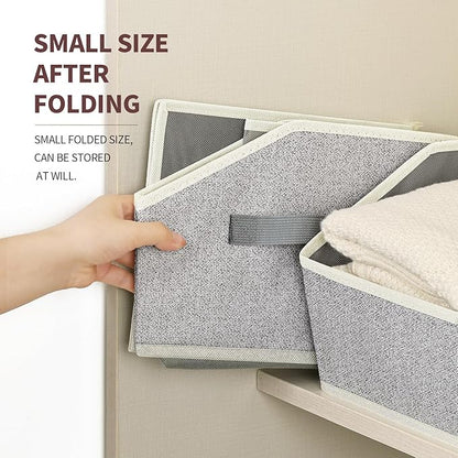 Homsorout Trapezoid Closet Shelf Organizer - Large Baskets for Organizing, Storage Baskets for Shelves, Cubbies Storage Bins 
