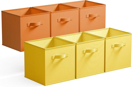 GRANNY SAYS 11 Inch Cube Storage Bins, Cube Storage Organizer, Fabric Storage Bins with Handle, Storage Cubes for Shelves, Cl