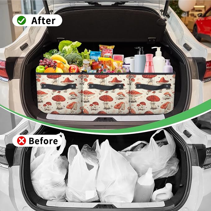 Reusable Grocery Bags Heavy Duty Shopping Bags Foldable Large Tote Bags with Long Handles & Hard Bottom