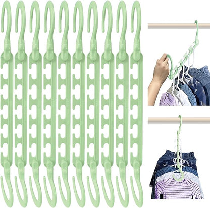 Wonder Hanger Max 10-Pack Space Saving Hangers, Reinforced Hooks Swivels 360°, Cascading Hanger, Teens, College Dorms, Kids &