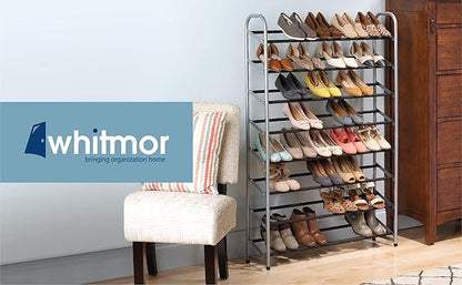 Whitmor 8 Tier Shoe Tower - 40 Pair - with Non-Slip Racks