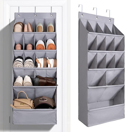 FENTEC 1 Pack Over-the-Door-Shoe-Organizers,Hanging Organizers with Large Pocket Shoe Holder Hanging Shoe Rack for Closet Sho