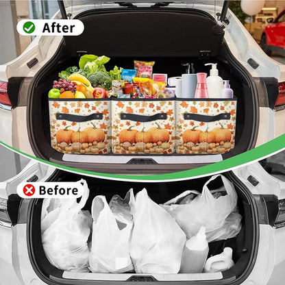Reusable Grocery Bags Heavy Duty Shopping Bags Foldable Large Tote Bags with Long Handles & Hard Bottom