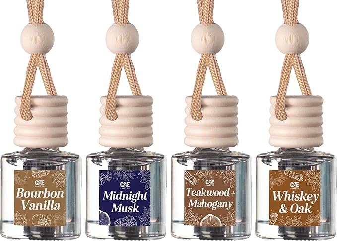 CE Craft Hanging Car Air Freshener – Fragrance Oil Diffuser with Essential Oils – Long-Lasting Aromatherapy Scents for Automo