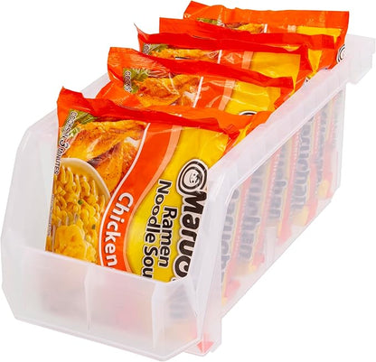ReadySpace Medium Plastic Storage Bins, Stackable Organizer Containers for Closet Pantry Shelf Garage and Office Organization