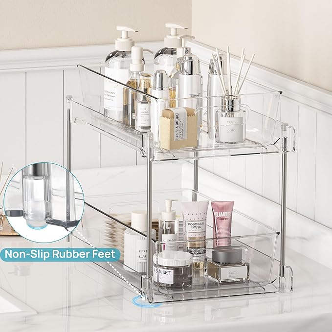 Vtopmart 4 Pack Drawers and 4 Pack Under Sink Organizer