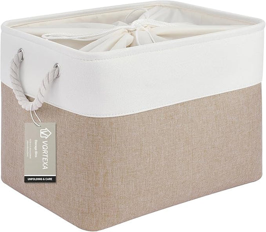 Large Storage Baskets- 16x12x12 inch Storage Bins for Shelves and Closet Organizing, Foldable Fabric Bin for Home Organizatio