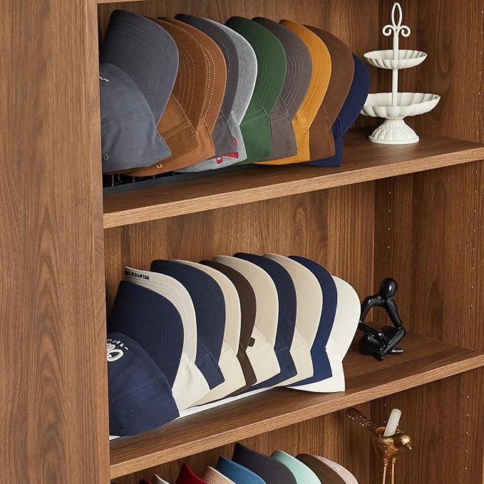 MACOPRO Hat Organizer for Baseball Caps for wall,2 Pack Cap Racks, Rack Hanger Storage Display Holder Hooks Stand for Closet 